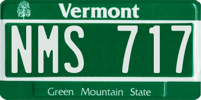 VT license plate NMS717