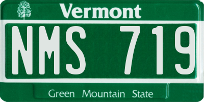 VT license plate NMS719
