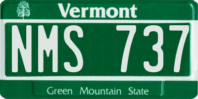 VT license plate NMS737