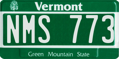 VT license plate NMS773