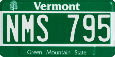 VT license plate NMS795