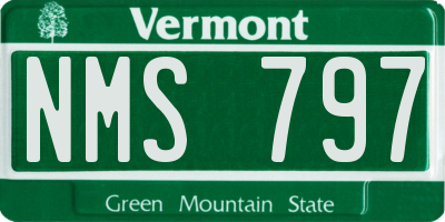 VT license plate NMS797