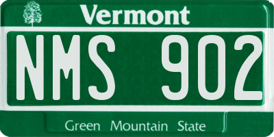 VT license plate NMS902