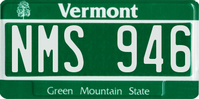 VT license plate NMS946