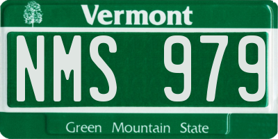 VT license plate NMS979