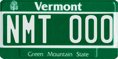 VT license plate NMT000