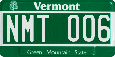 VT license plate NMT006