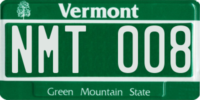 VT license plate NMT008