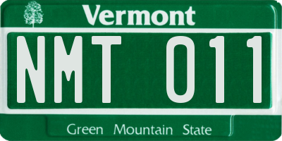 VT license plate NMT011