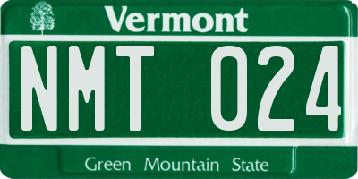 VT license plate NMT024