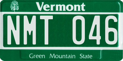 VT license plate NMT046