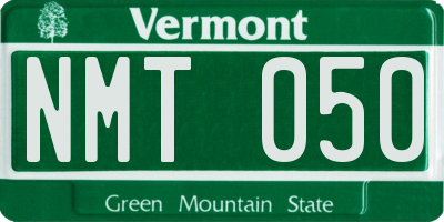VT license plate NMT050