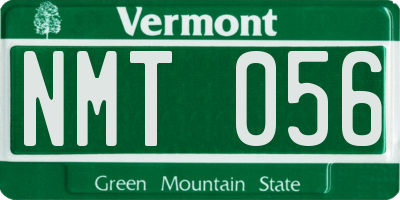 VT license plate NMT056