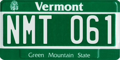 VT license plate NMT061