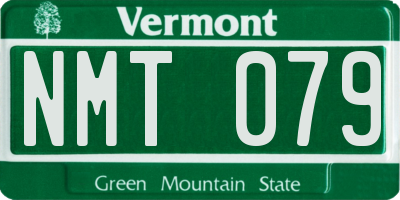 VT license plate NMT079