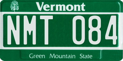 VT license plate NMT084