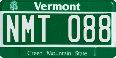 VT license plate NMT088