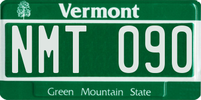 VT license plate NMT090