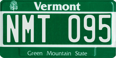 VT license plate NMT095