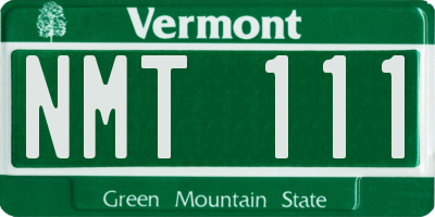 VT license plate NMT111
