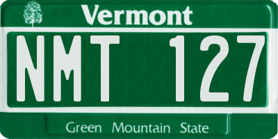 VT license plate NMT127