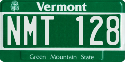 VT license plate NMT128