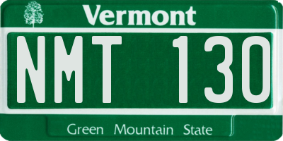 VT license plate NMT130