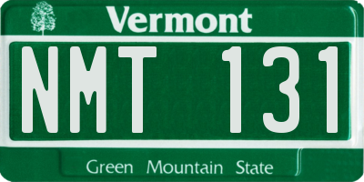 VT license plate NMT131