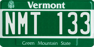 VT license plate NMT133