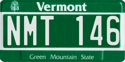 VT license plate NMT146