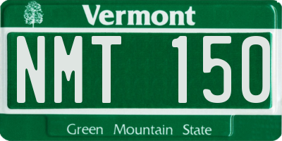 VT license plate NMT150