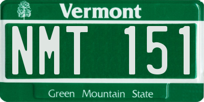 VT license plate NMT151