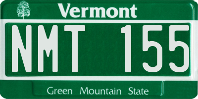 VT license plate NMT155