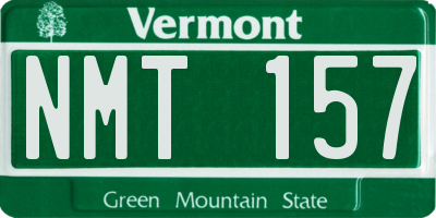 VT license plate NMT157
