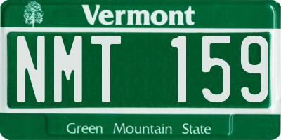 VT license plate NMT159