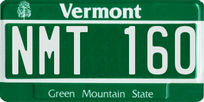 VT license plate NMT160