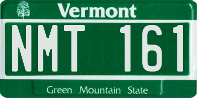 VT license plate NMT161