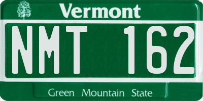 VT license plate NMT162