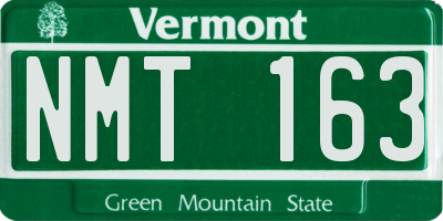 VT license plate NMT163