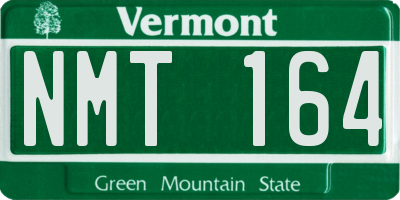 VT license plate NMT164