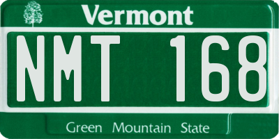 VT license plate NMT168