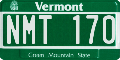 VT license plate NMT170