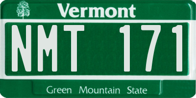 VT license plate NMT171