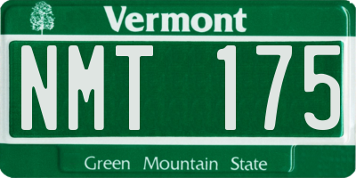 VT license plate NMT175