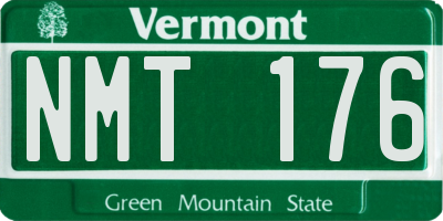 VT license plate NMT176