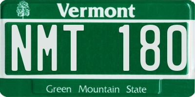 VT license plate NMT180