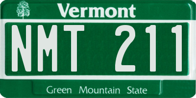 VT license plate NMT211