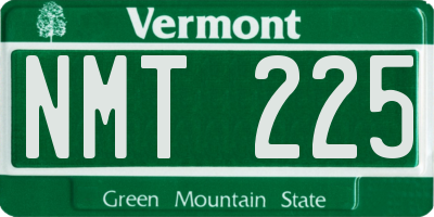 VT license plate NMT225
