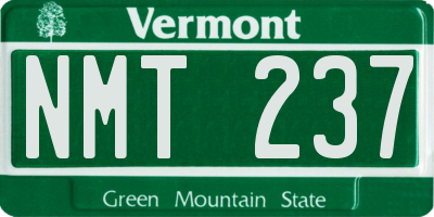 VT license plate NMT237