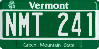 VT license plate NMT241